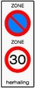 Zone met parkeerverbod en maximumsnelheid 30 km/h (herhaling)